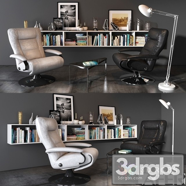 Thor Reclining Armhair Set 3dsmax Download - thumbnail 1