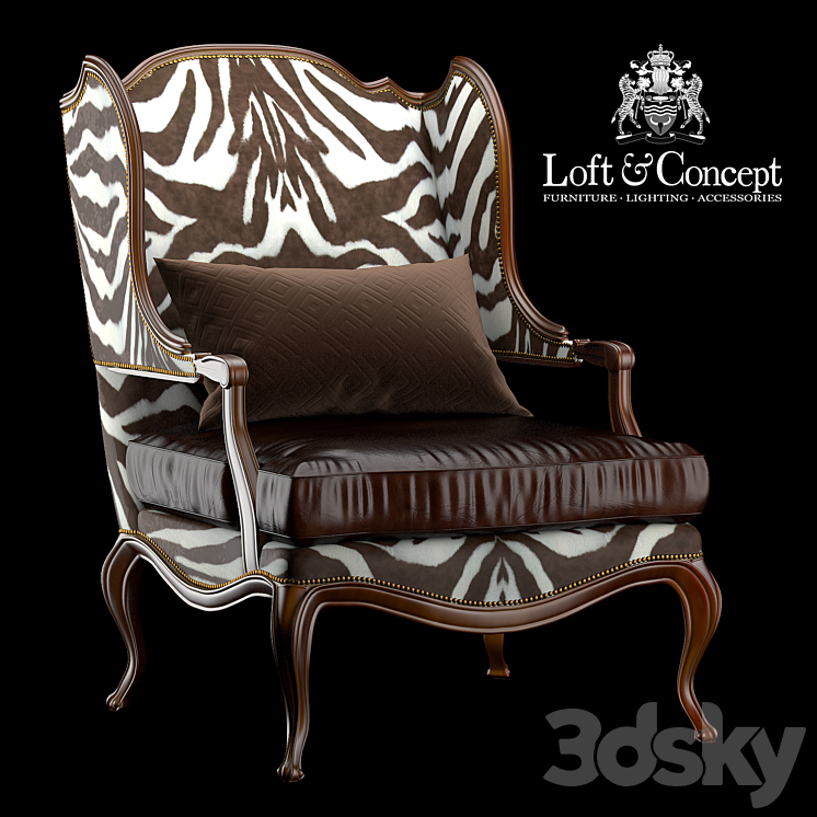 THRONE ZEBRA 3DS Max Model - thumbnail 1