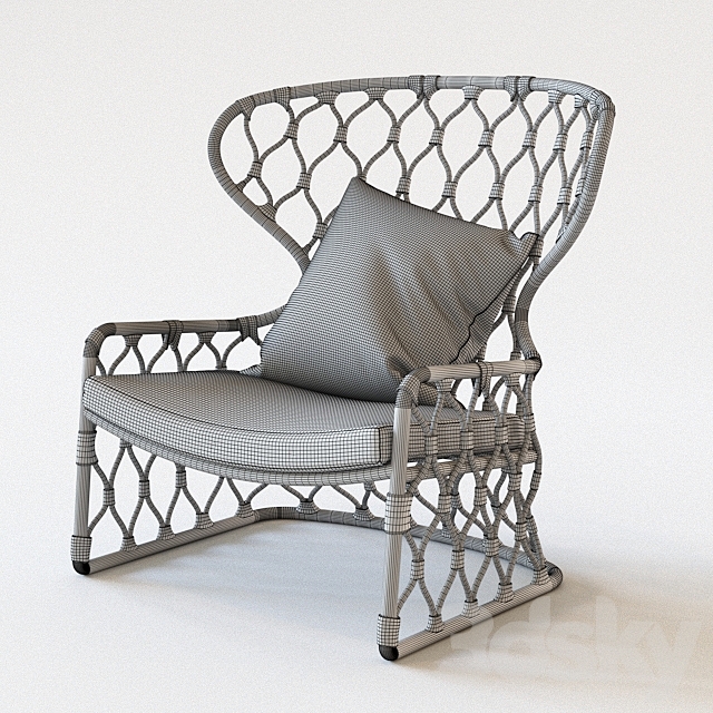 Tidelli PAINHO LIVING ARMCHAIR 3DS Max Model - thumbnail 3