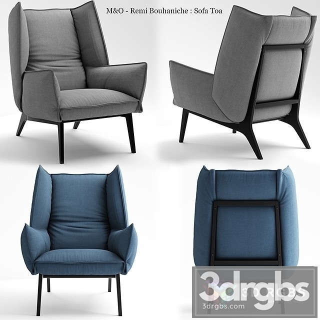 Toa Armchair by Ligne Roset 3dsmax Download - thumbnail 1