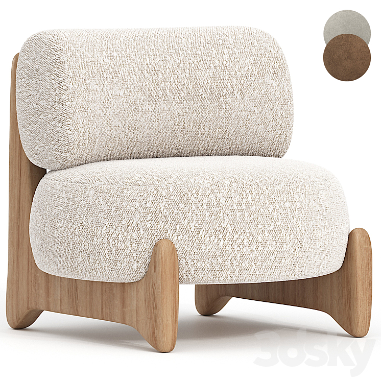 Tobo Armchair 3DS Max Model - thumbnail 1