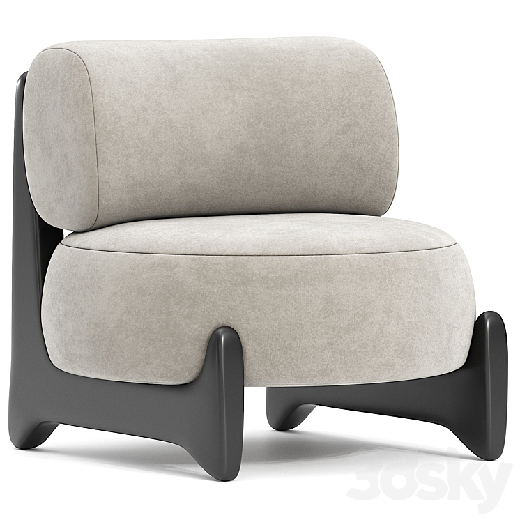 Tobo Armchair 3DS Max Model - thumbnail 2