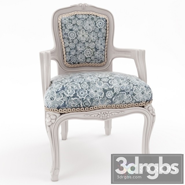 Toile De Jouy Armchair 3dsmax Download - thumbnail 1