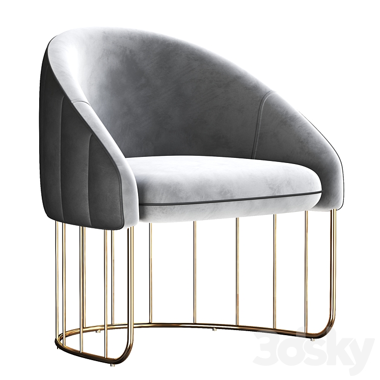 Tonella lounge chair 3DS Max - thumbnail 1