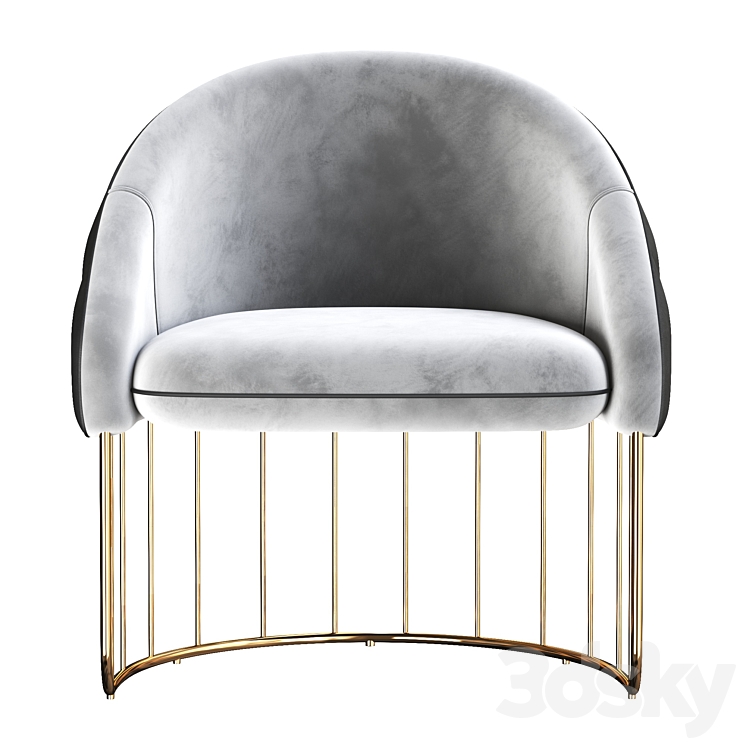 Tonella lounge chair 3DS Max - thumbnail 2