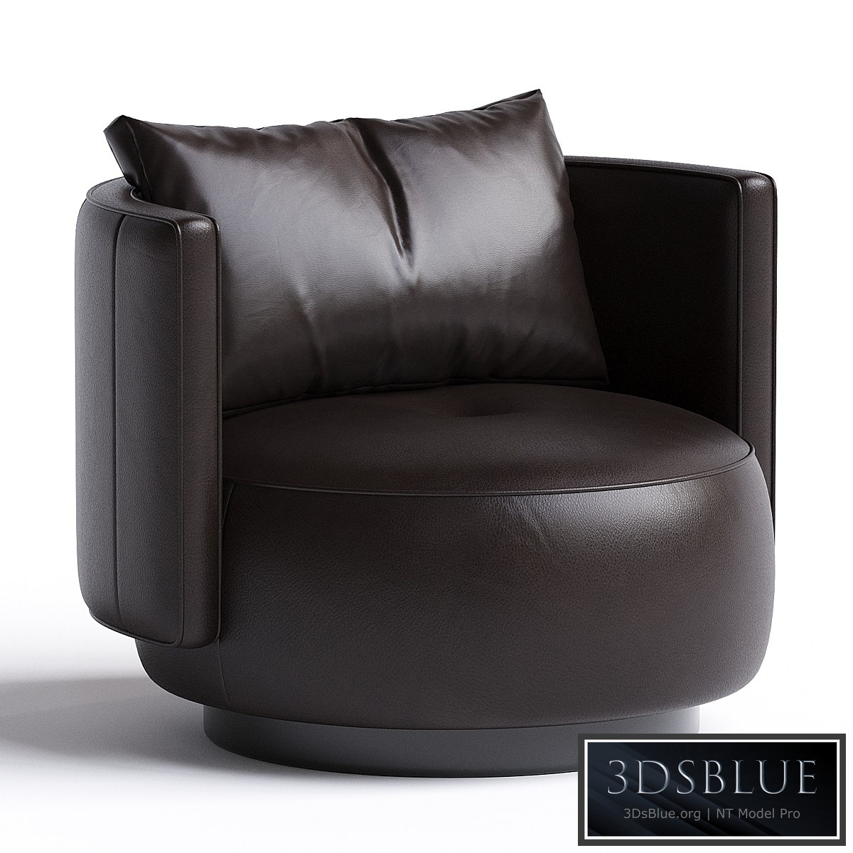 TORII BOLD | Leather armchair by Minotti 3DS Max - thumbnail 3