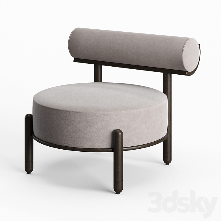 Torii Slipper Chair by Philippe Hurel 3DS Max - thumbnail 1