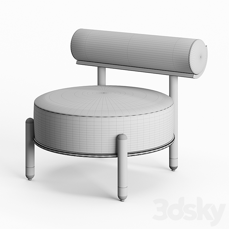 Torii Slipper Chair by Philippe Hurel 3DS Max - thumbnail 2