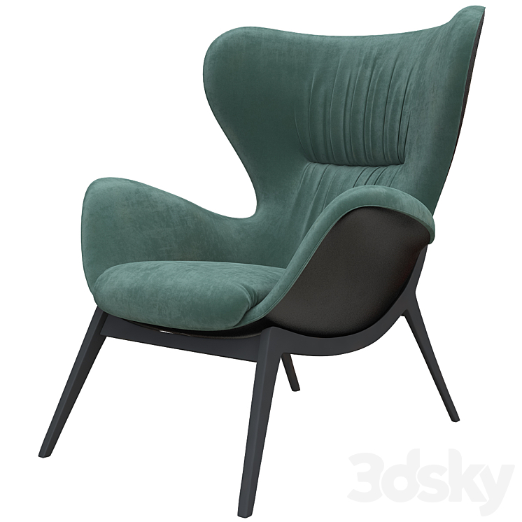 Torre Nirvana High Back Lounge Chair 3DS Max Model - thumbnail 2