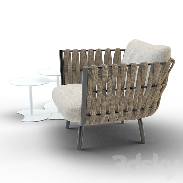 Tosca club chair _ drops side table 3ds Max - thumbnail 2