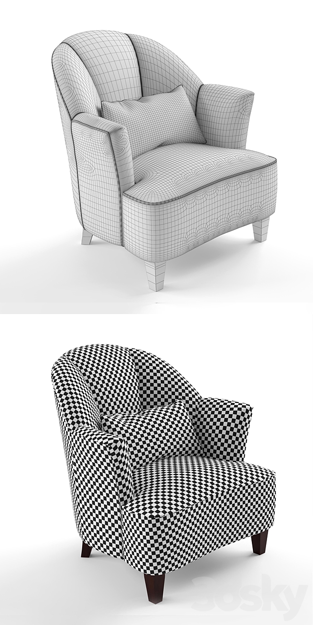 Tosconova. Armchair Shell. 3DSMax File - thumbnail 3