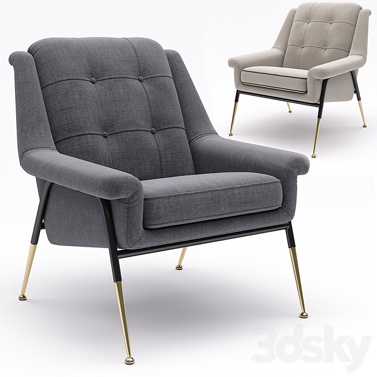 Tosconova armchair witton 3DS Max - thumbnail 1