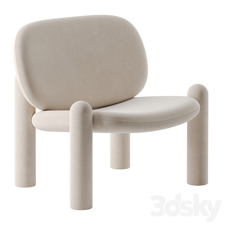 TOTTORI armchair by Driade 3DS Max Model - thumbnail 3