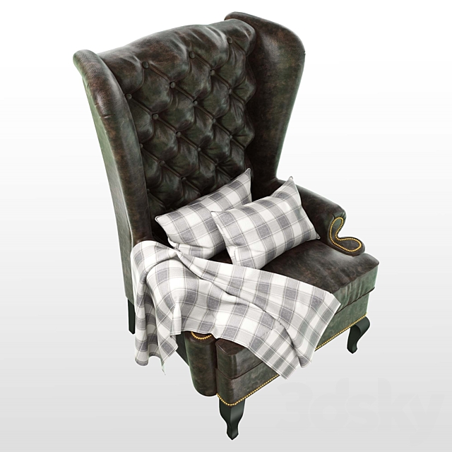 Trent austin design wingback chair (on PRO) 3ds Max - thumbnail 2