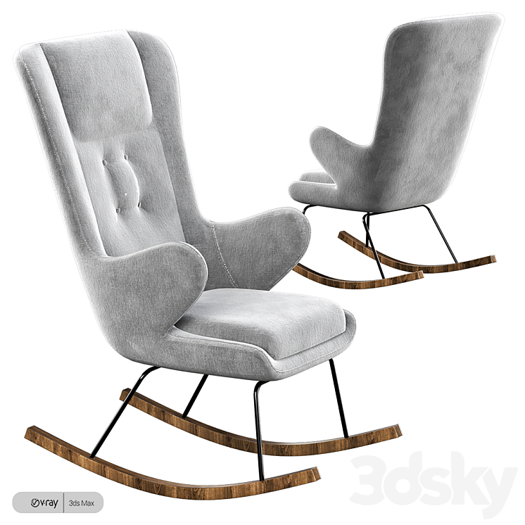 Tresser Rocking Chair 3DS Max Model - thumbnail 2