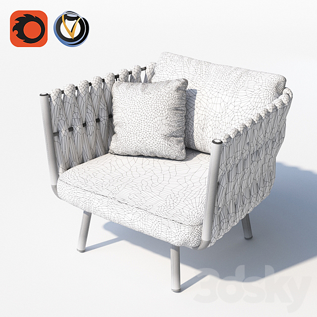 TRIBU TOSCA CLUBCHAIR 3DS Max Model - thumbnail 3