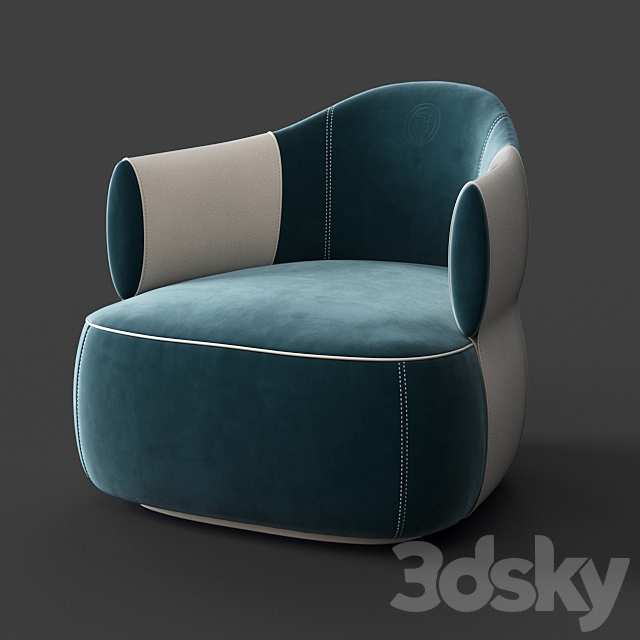 Trussardi armchair Casa Larzia Armchair 3DSMax File - thumbnail 1