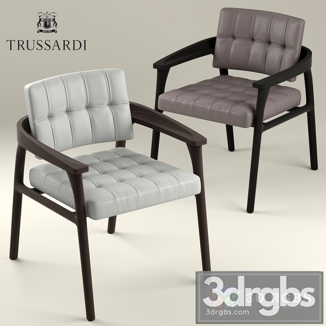 Trussardi Casa Casilia Lounge Armchair 3dsmax Download - thumbnail 1