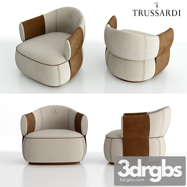 Trussardi Casa Larzia Armchair 2 3dsmax Download - thumbnail 1