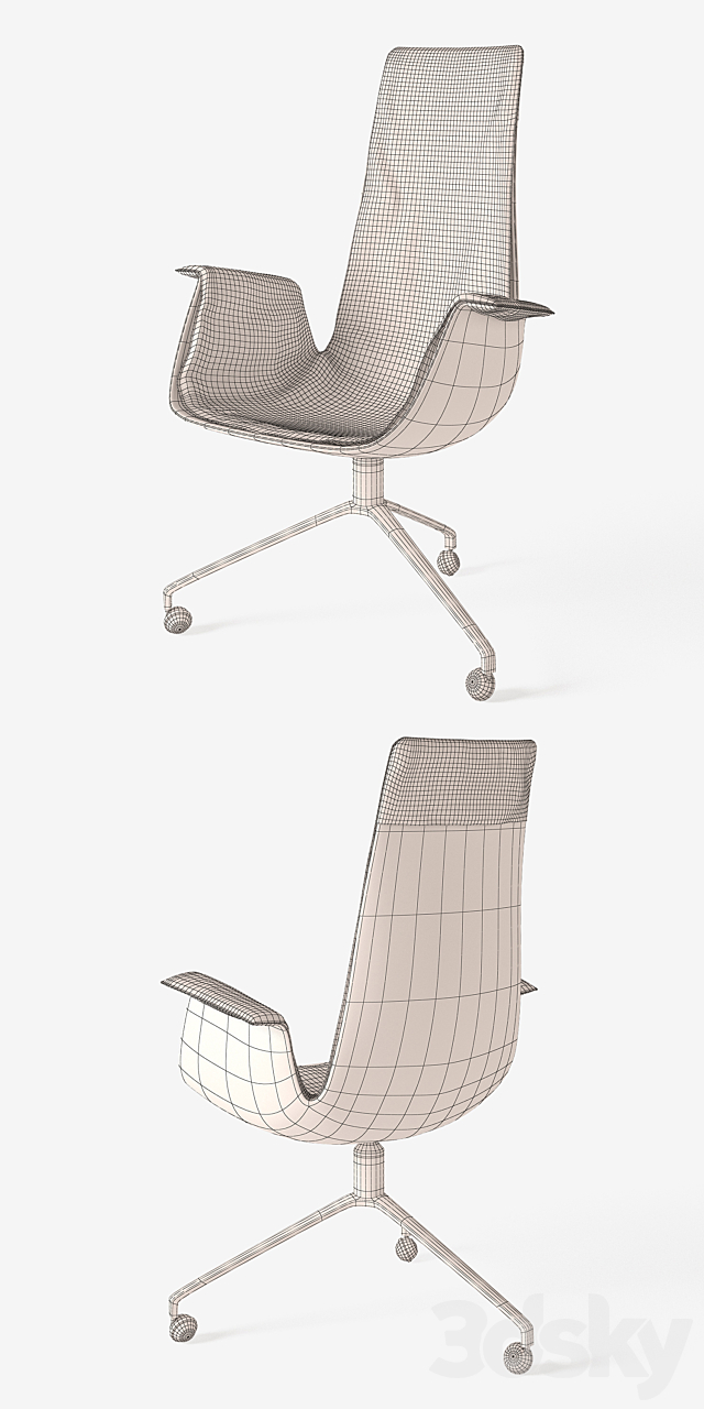 Tulip chair 3ds Max - thumbnail 3