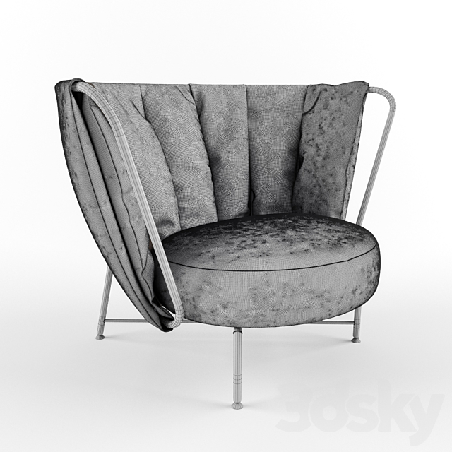 TULIP IL Loft Armchairs TUL01 1 3DSMax File - thumbnail 3