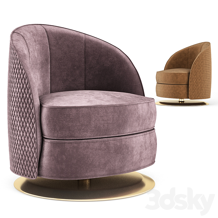 Turri armchair 3DS Max - thumbnail 1