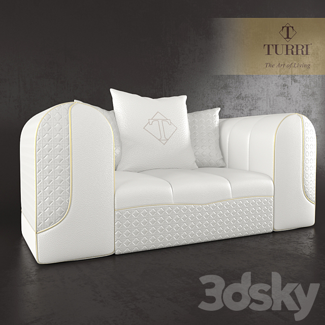 Turri Caractere collection_ armchair 3DS Max Model - thumbnail 2