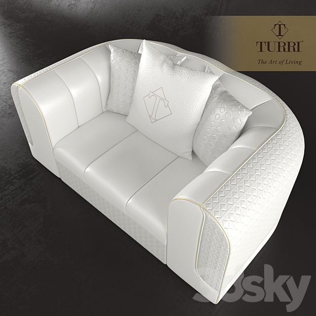 Turri Caractere collection_ armchair 3DS Max Model - thumbnail 3