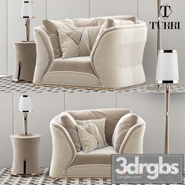 Turri Vogue Armchair 3dsmax Download - thumbnail 1