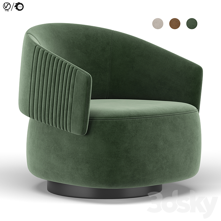 Twibe armchair 3DS Max - thumbnail 1