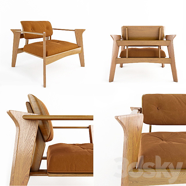 TWIGGY ARMCHAIR 3DS Max Model - thumbnail 2