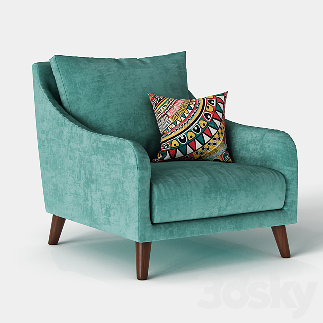 Twils Revival armchair 3ds Max - thumbnail 1