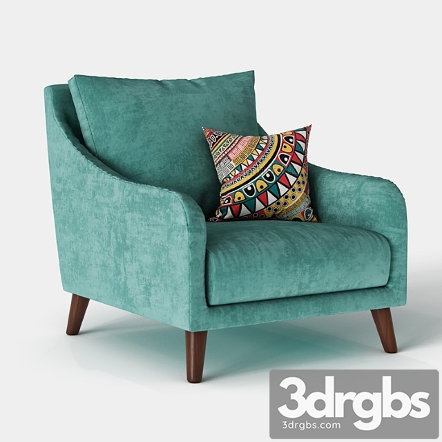 Twils revival armchair 3dsmax Download - thumbnail 1