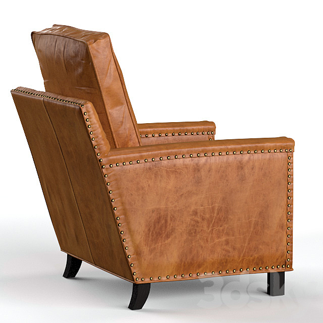 Tyler Leather Armchair | Pottery Barn 3DSMax File - thumbnail 2