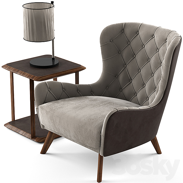 Ulivi Salotti Elisabeth armchair 3ds Max - thumbnail 1