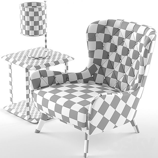 Ulivi Salotti Elisabeth armchair 3ds Max - thumbnail 3