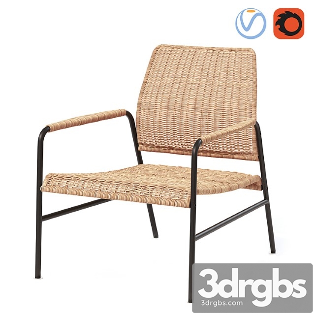 Ulriksberg anthracite rattan chair 3dsmax Download - thumbnail 1