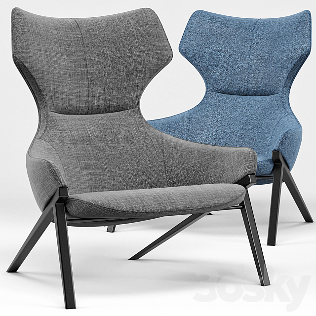 Umberto Lounge Chair 3ds Max - thumbnail 1