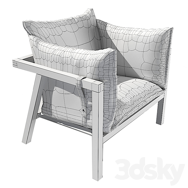 Umomoku armchair OUTDOOR Prostoria 3ds Max - thumbnail 3