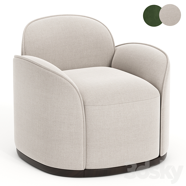 Unio Armchair 3DS Max Model - thumbnail 2