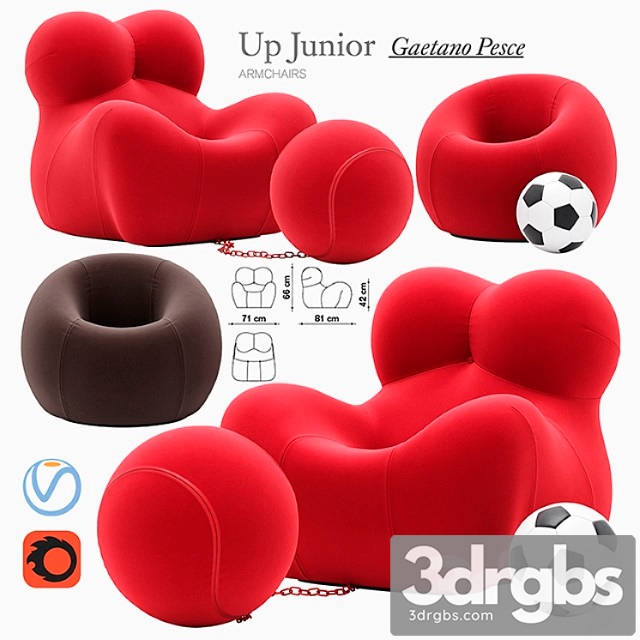 Up Junior Armchair 4 3dsmax Download - thumbnail 1