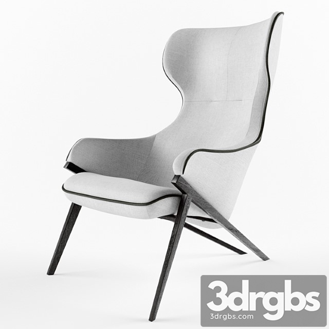 Upholstered armchair 3dsmax Download - thumbnail 1