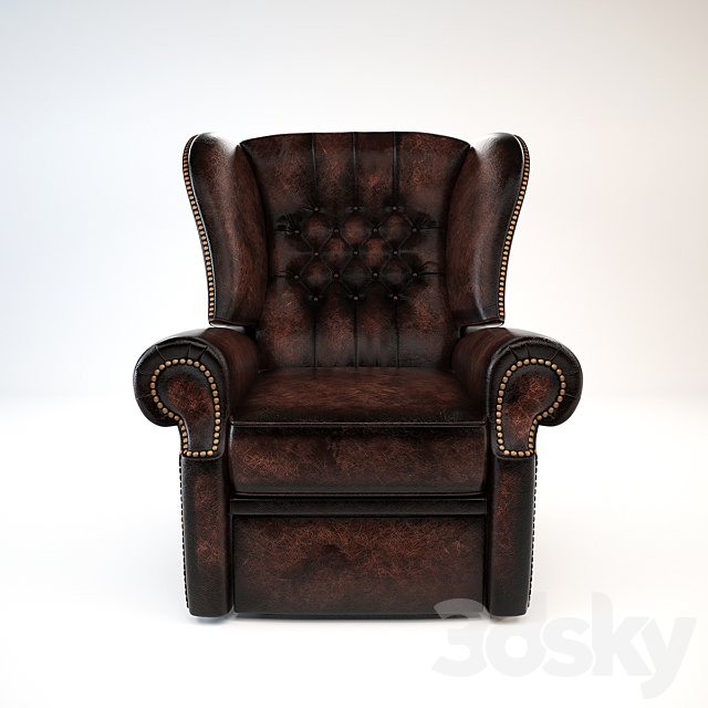 Upholstered Recliner 3DSMax File - thumbnail 2