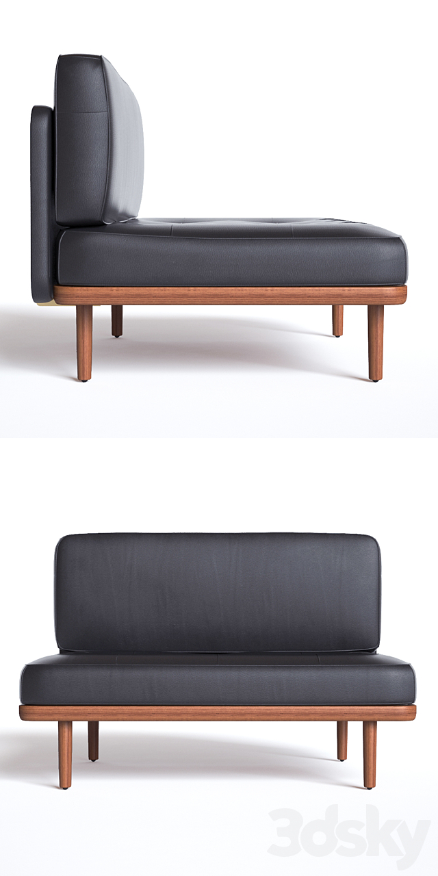 UTILITY SOFA ONE SIDE 3DS Max Model - thumbnail 2