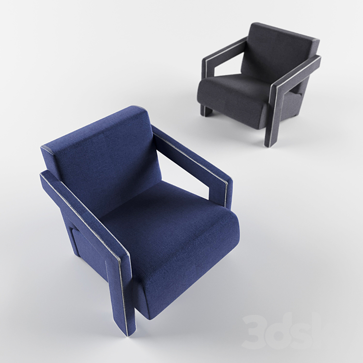 Utrecht Armchair 3DS Max - thumbnail 2