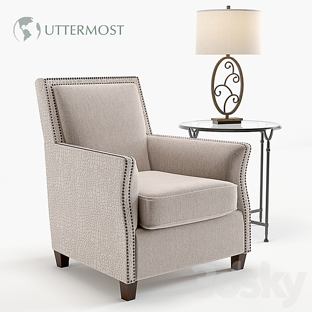 Uttermost Darick Armchair 3DSMax File - thumbnail 1