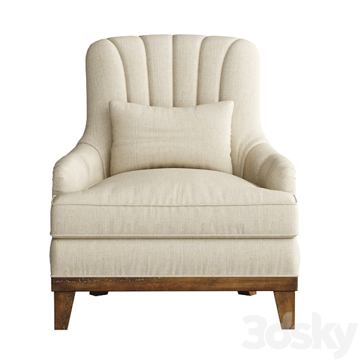 Uttermost Denney Accent Chair 3DS Max - thumbnail 2