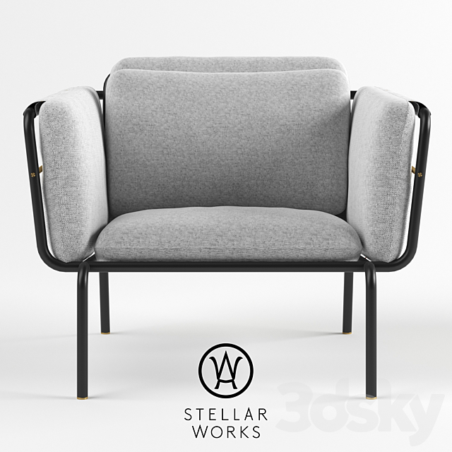 VALET CLUB CHAIR 3DS Max Model - thumbnail 2