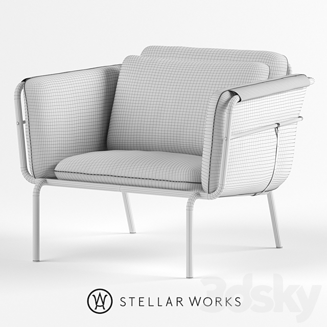 VALET CLUB CHAIR 3DS Max Model - thumbnail 3