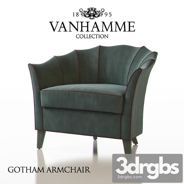 Vanhamme gotham armchair 3dsmax Download - thumbnail 1